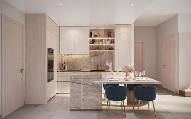 Photo salle à manger du projet Legado by Prescott - Promoteur Prescott - PGM Real Estate Dubaï - pgmrealestatedubai.com