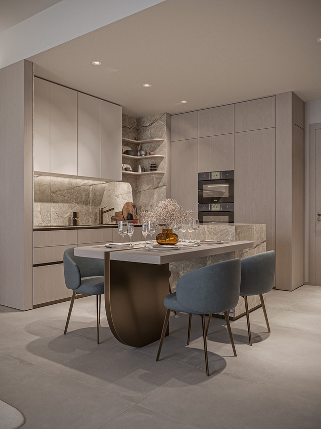 Photo salle à manger du projet Legado by Prescott - Promoteur Prescott - PGM Real Estate Dubaï - pgmrealestatedubai.com