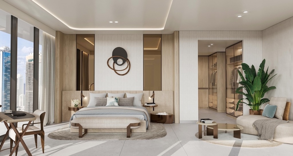 Photo chambre du projet Mercer House by Ellington - Promoteur Ellington Properties - PGM Real Estate Dubaï - pgmrealestatedubai.com