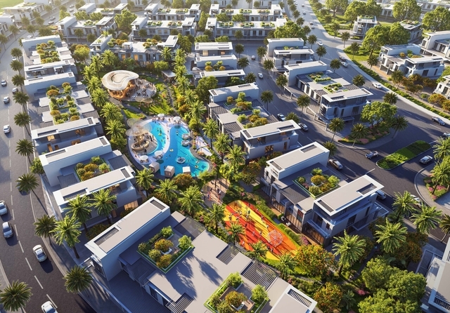 Photo extérieur du projet Damac Suncity - Promoteur Damac - PGM Real Estate Dubaï - pgmrealestatedubai.com