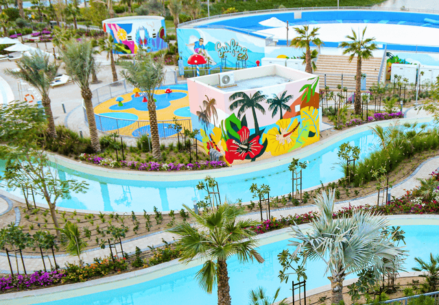 Photo piscine du projet Violet Damac Hills 2 - Promoteur Damac - PGM Real Estate Dubaï - pgmrealestatedubai.com