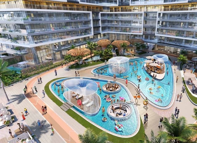 Photo piscine du projet Shoreline by Damac - Promoteur Damac - PGM Real Estate Dubaï - pgmrealestatedubai.com