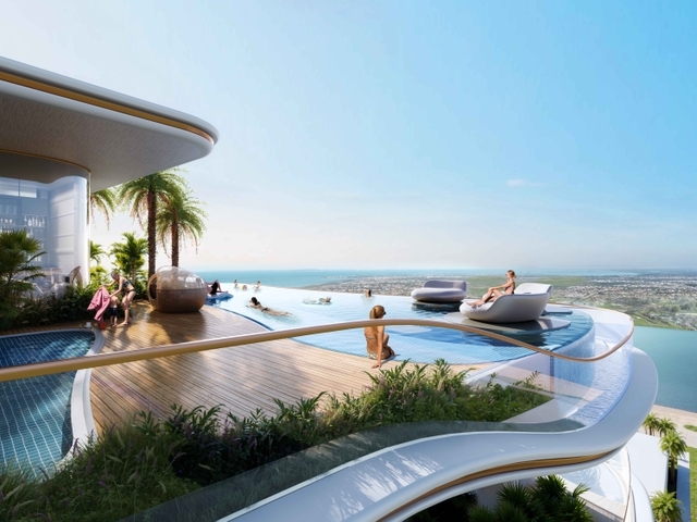 Photo piscine du projet Beach Walk III by Imtiaz - Promoteur Imtiaz Developments - PGM Real Estate Dubaï - pgmrealestatedubai.com