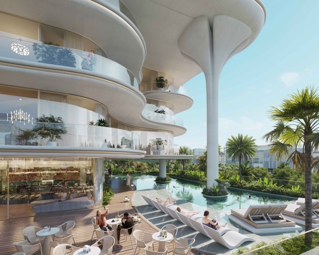Photo piscine du projet Beach Walk III by Imtiaz - Promoteur Imtiaz Developments - PGM Real Estate Dubaï - pgmrealestatedubai.com