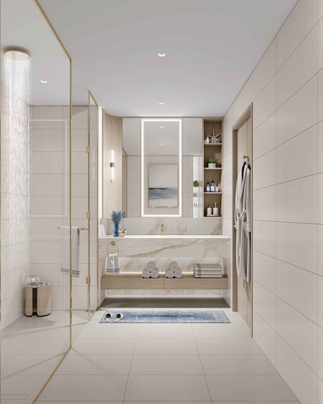 Photo salle de bain du projet Beach Walk III by Imtiaz - Promoteur Imtiaz Developments - PGM Real Estate Dubaï - pgmrealestatedubai.com