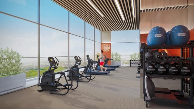 Photo salle de sport du projet Legado by Prescott - Promoteur Prescott - PGM Real Estate Dubaï - pgmrealestatedubai.com