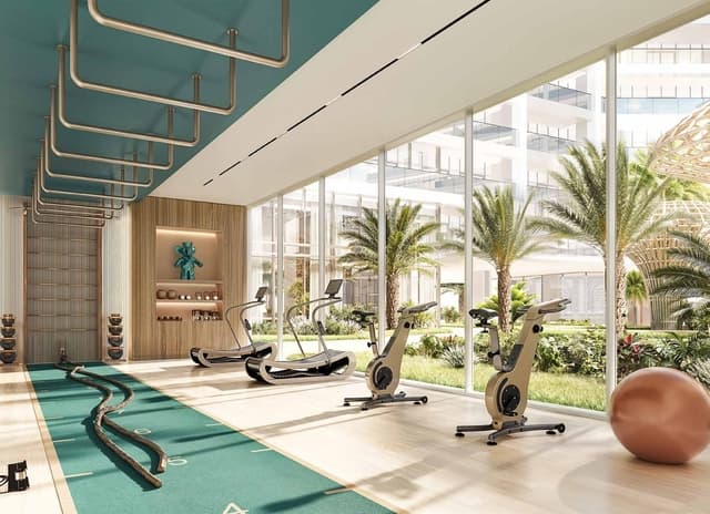 Photo salle de sport du projet Shoreline by Damac - Promoteur Damac - PGM Real Estate Dubaï - pgmrealestatedubai.com