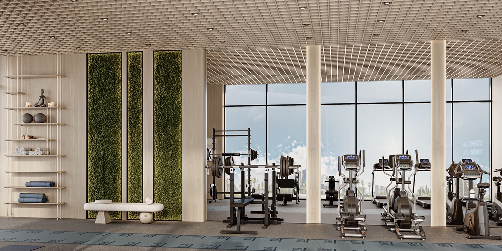 Photo salle de sport du projet Cove Edition II by Imtiaz - Promoteur Imtiaz Developments - PGM Real Estate Dubaï - pgmrealestatedubai.com