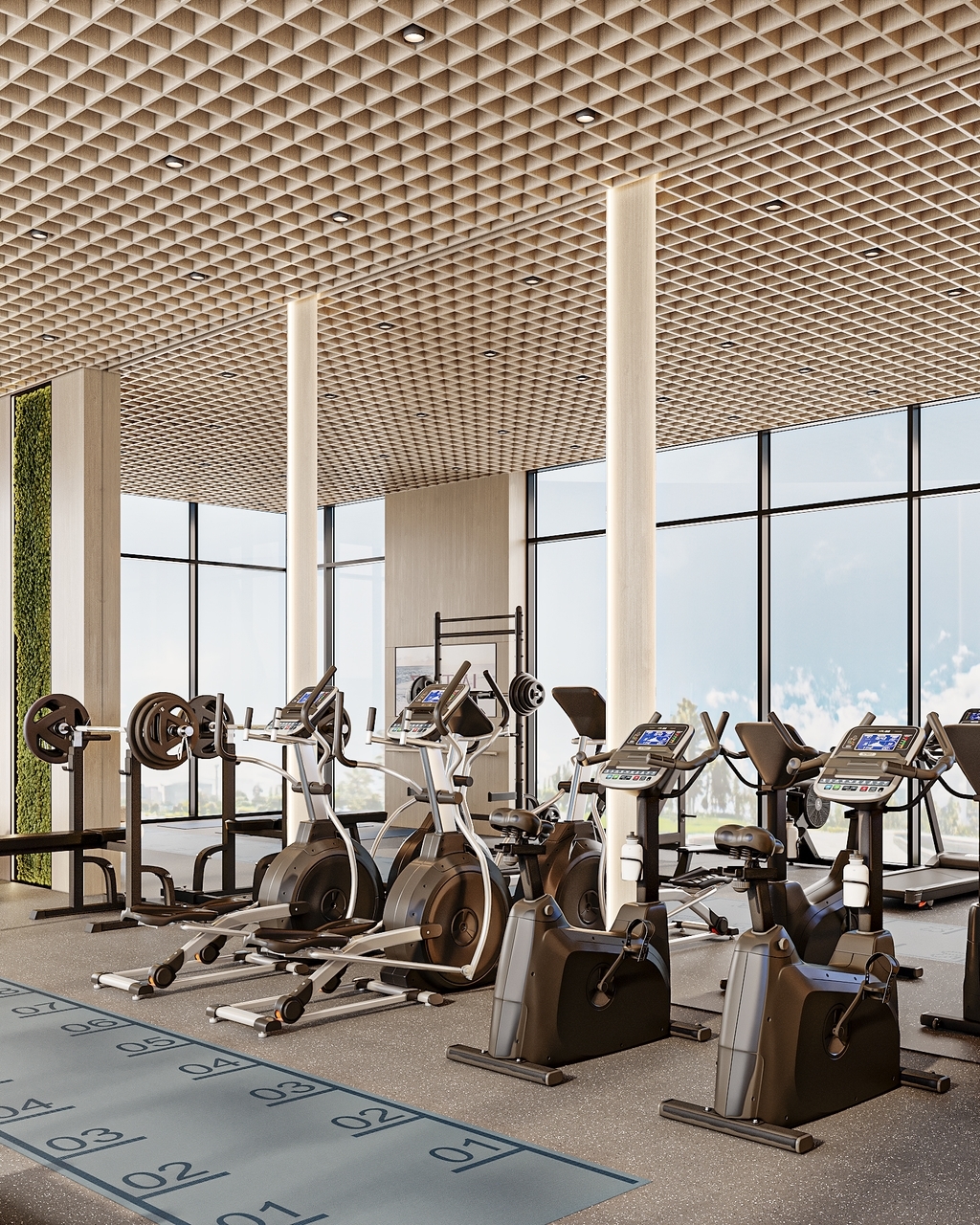 Photo salle de sport du projet Cove Edition II by Imtiaz - Promoteur Imtiaz Developments - PGM Real Estate Dubaï - pgmrealestatedubai.com