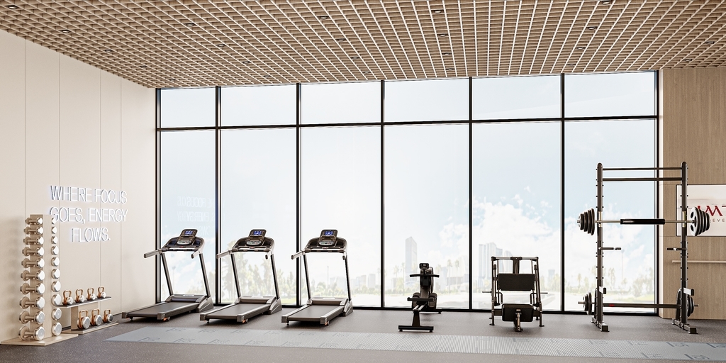 Photo salle de sport du projet Cove Edition II by Imtiaz - Promoteur Imtiaz Developments - PGM Real Estate Dubaï - pgmrealestatedubai.com