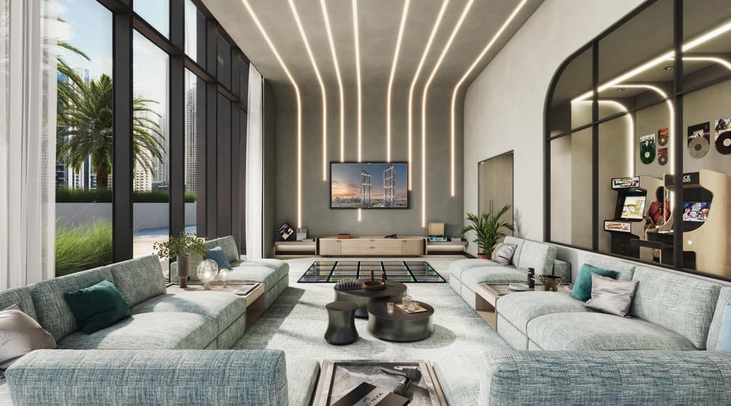 Photo salon du projet Mercer House by Ellington - Promoteur Ellington Properties - PGM Real Estate Dubaï - pgmrealestatedubai.com